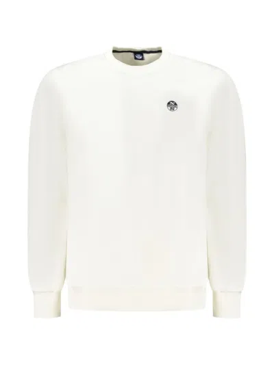 North Sails Logo-patch Crew-neck Sweatshirt In White
