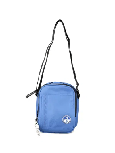 North Sails Logo-patch Messenger Bag In Blue