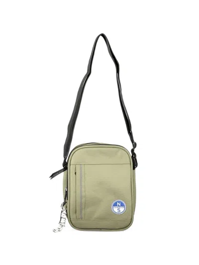 North Sails Logo-patch Messenger Bag In Gray