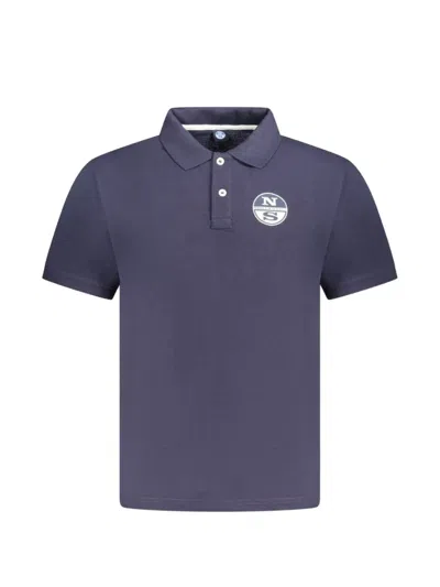 North Sails Logo-patch Short-sleeve Polo Shirt In Blue