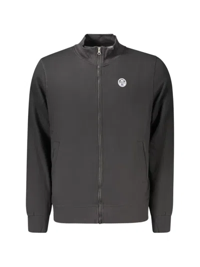 North Sails Logo-patch Zip-up Sweater In Gray
