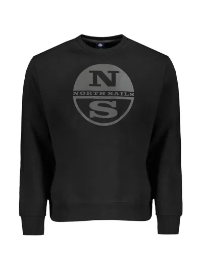 North Sails Logo-print Crew-neck Sweatshirt In Black