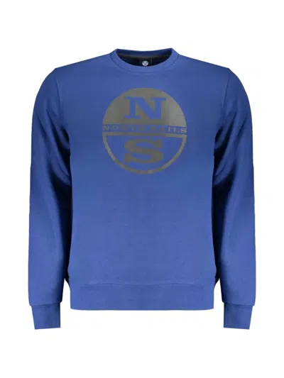 North Sails Logo-print Crew-neck Sweatshirt In Blue