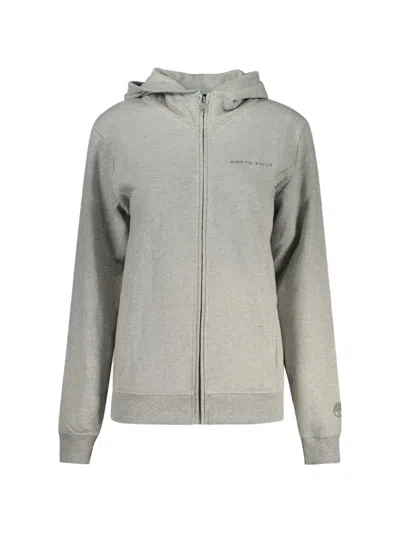 North Sails Grigio Cotton Women Sweatshirt In Gray
