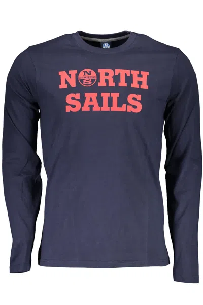 North Sails Blue Long Sleeve Tee With Signature Print