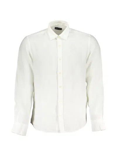 North Sails Long-sleeved Linen Shirt In White