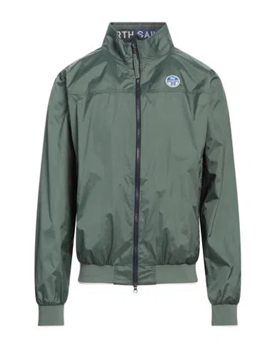 North Sails Man Jacket Emerald Green Size M Nylon