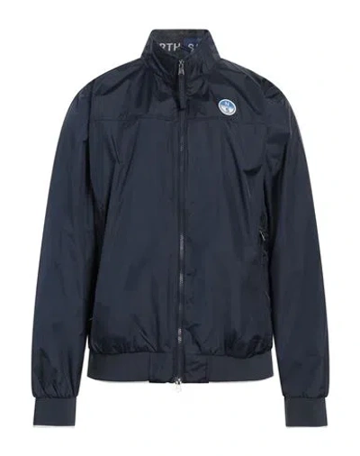 North Sails Man Jacket Navy Size Xl Polyester In Blue
