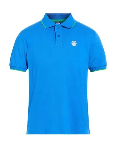 North Sails Man Polo Shirt Azure Size Xs Cotton In Blue