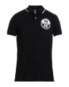 North Sails Man Polo Shirt Black Size S Cotton, Elastane
