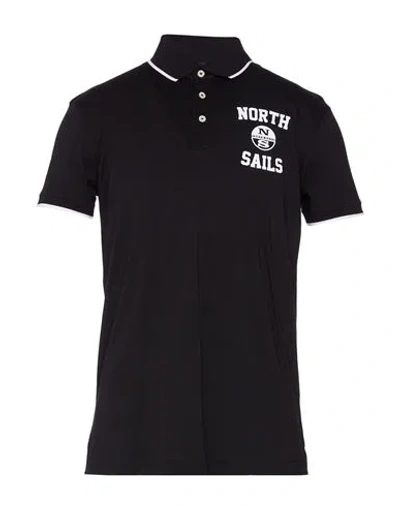 North Sails Man Polo Shirt Black Size S Cotton, Polyester