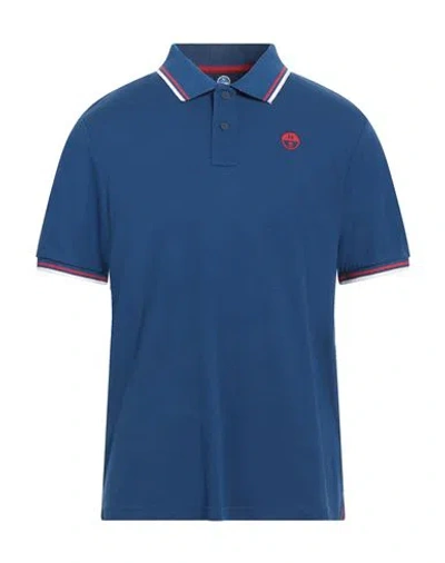 North Sails Man Polo Shirt Bright Blue Size Xl Cotton