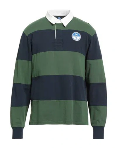 North Sails Man Polo Shirt Green Size L Cotton