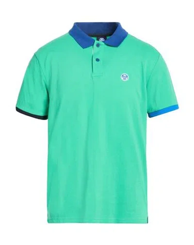 North Sails Man Polo Shirt Green Size L Cotton