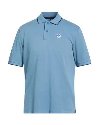 North Sails Man Polo Shirt Light Blue Size Xl Cotton