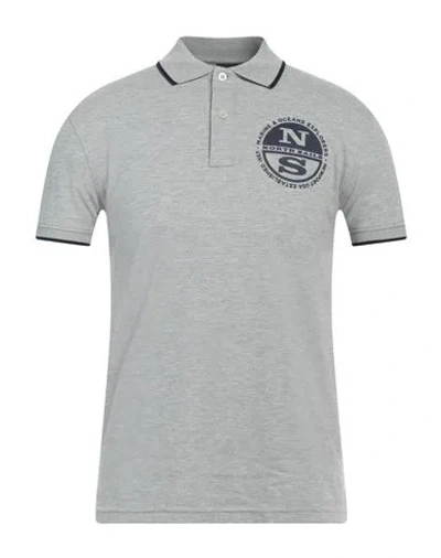 North Sails Man Polo Shirt Light Grey Size Xxl Cotton, Polyester, Elastane