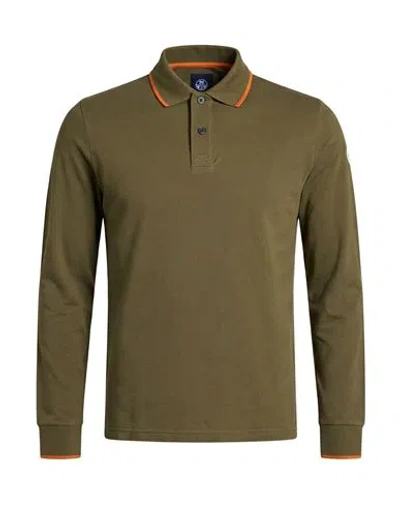 North Sails Man Polo Shirt Military Green Size Xxs Cotton