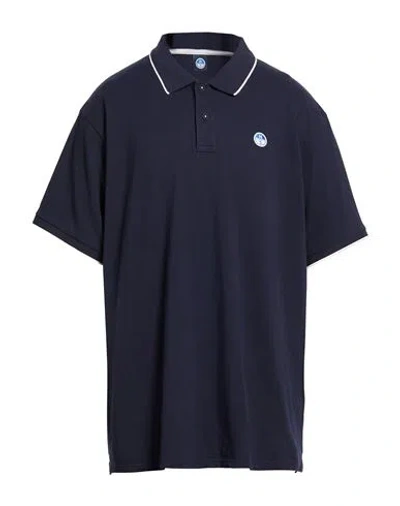 North Sails Man Polo Shirt Navy Size 3xl Cotton In Blue