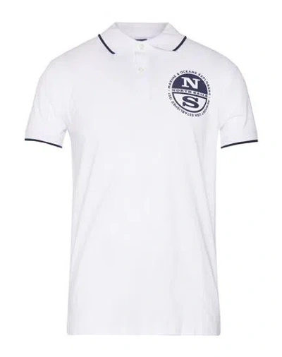 North Sails Man Polo Shirt Navy Size S Cotton, Elastane In Navy Blue