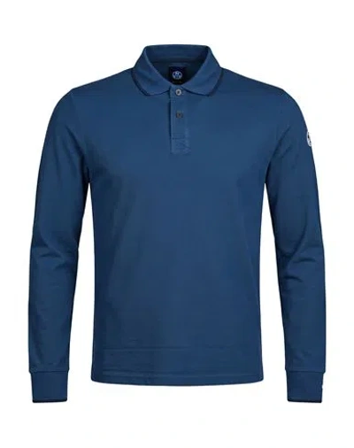 North Sails Man Polo Shirt Navy Size Xxs Cotton In Blue