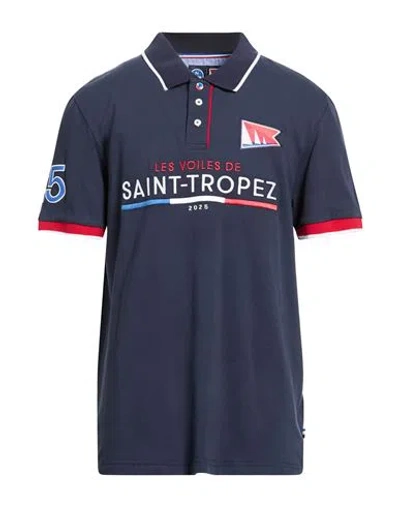 North Sails Man Polo Shirt Navy Size Xxxl Cotton, Elastane In Blue
