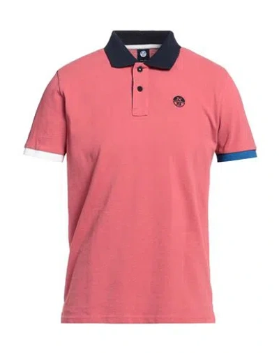 North Sails Man Polo Shirt Pastel Pink Size Xs Cotton