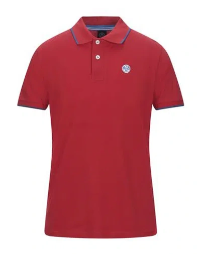North Sails Man Polo Shirt Red Size M Organic Cotton