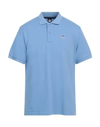 North Sails Man Polo Shirt Sky Blue Size Xxl Cotton
