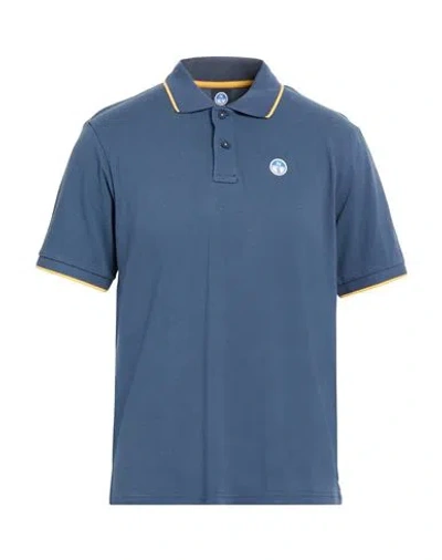 North Sails Man Polo Shirt Slate Blue Size 3xl Cotton