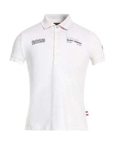 North Sails Man Polo Shirt White Size S Cotton, Elastane
