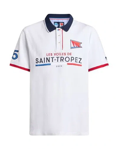 North Sails Man Polo Shirt White Size Xxxl Cotton, Elastane