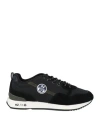 North Sails Man Sneakers Black Size 9 Leather, Textile Fibers