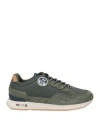 North Sails Man Sneakers Military Green Size 9 Textile Fibers, Leather