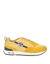North Sails Man Sneakers Marigold Size 9 Leather, Textile Fibers In Yellow