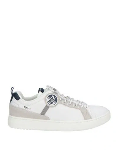 North Sails Man Sneakers White Size 10 Synthetic Material, Leather, Textile Fibers