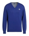 North Sails Man Sweater Purple Size S Cotton In Blue