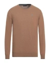 North Sails Man Sweater Camel Size L Polyamide, Wool, Viscose, Cashmere In Beige