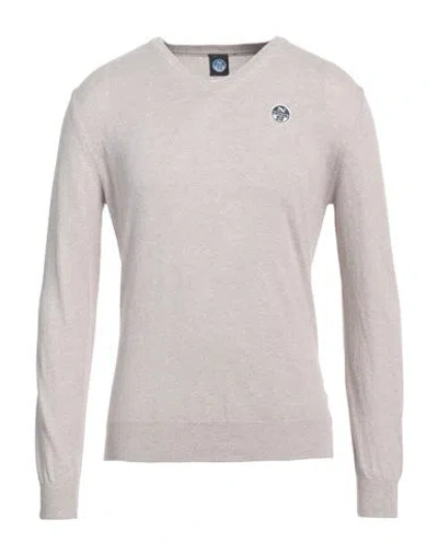 North Sails Man Sweater Cream Size Xxl Cotton In White