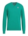 North Sails Man Sweater Emerald Green Size M Cotton In Green