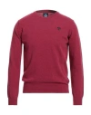 North Sails Man Sweater Garnet Size Xxs Wool, Polyamide In Red
