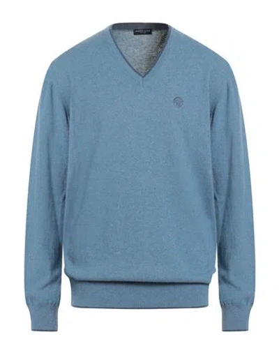 North Sails Man Sweater Light Blue Size Xxl Polyamide, Wool, Viscose, Cashmere