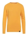 North Sails Man Sweater Mandarin Size S Recycled Wool, Wool, Recycled Polyamide, Polyamide In Mandarin