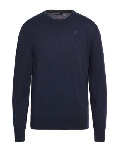 North Sails Man Sweater Navy Size Xxl Cotton, Wool In Blue