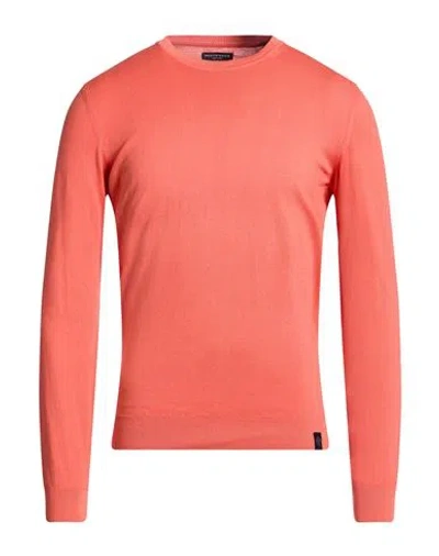 North Sails Man Sweater Salmon Pink Size Xxl Cotton In Orange