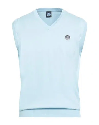 North Sails Man Sweater Sky Blue Size L Cotton