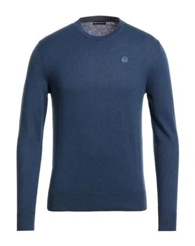 North Sails Man Sweater Slate Blue Size Xxs Cotton, Wool In Multi