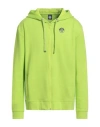 North Sails Man Sweatshirt Lime Green Size S Cotton, Polyester In Green