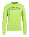 North Sails Man Sweatshirt Lime Green Size Xxl Viscose, Nylon, Elastane In Green