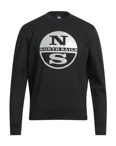 North Sails Man Sweatshirt Black Size Xxl Viscose, Nylon, Elastane