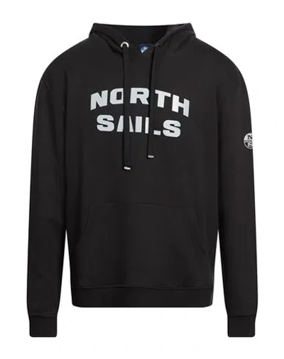 North Sails Man Sweatshirt Black Size Xl Cotton, Polyester